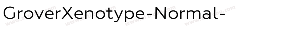 GroverXenotype-Normal字体转换