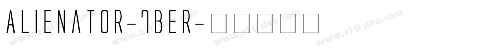 Alienator-7BER字体转换