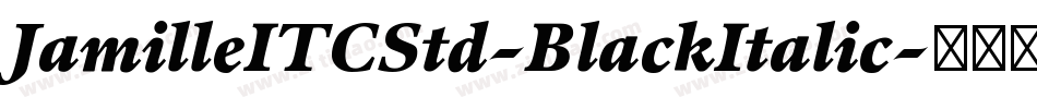 JamilleITCStd-BlackItalic字体转换