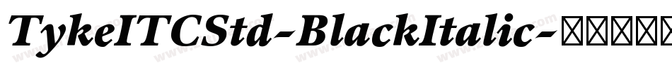 TykeITCStd-BlackItalic字体转换