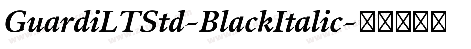 GuardiLTStd-BlackItalic字体转换