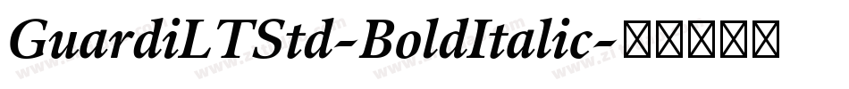 GuardiLTStd-BoldItalic字体转换