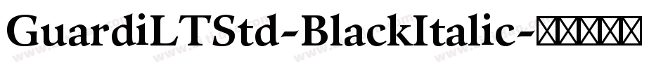 GuardiLTStd-BlackItalic字体转换