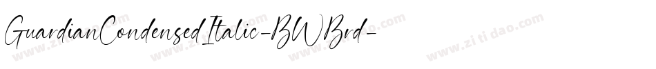 GuardianCondensedItalic-BWBrd字体转换