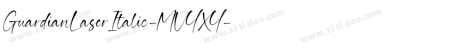 GuardianLaserItalic-MVYXY字体转换