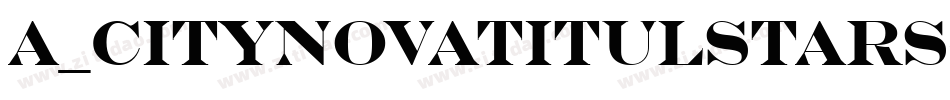 a_CityNovaTitulStars字体转换