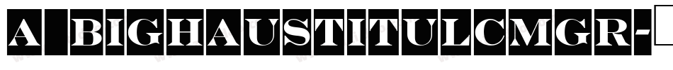 a_BighausTitulCmGr字体转换