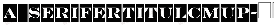 a_SeriferTitulCmUp字体转换