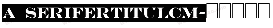 a_SeriferTitulCm字体转换
