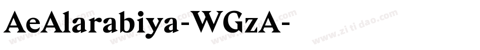 AeAlarabiya-WGzA字体转换