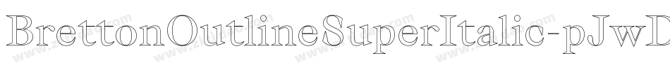 BrettonOutlineSuperItalic-pJwD字体转换