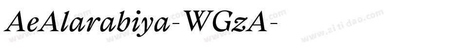 AeAlarabiya-WGzA字体转换