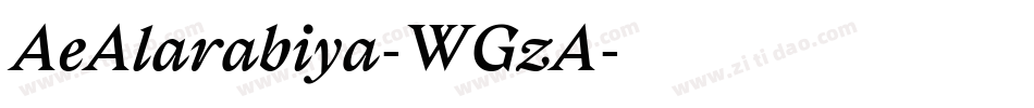 AeAlarabiya-WGzA字体转换