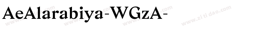 AeAlarabiya-WGzA字体转换