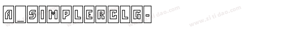 a_SimplerClg字体转换