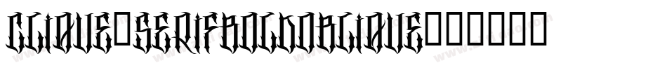 Clique-SerifBoldOblique字体转换