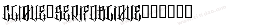 Clique-SerifOblique字体转换