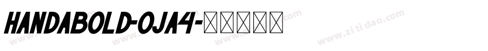 HandaBold-Oja4字体转换