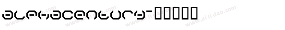 alphacentury字体转换
