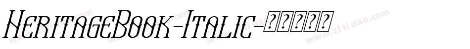 HeritageBook-Italic字体转换