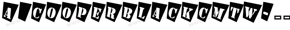 a_CooperBlackCmTw字体转换