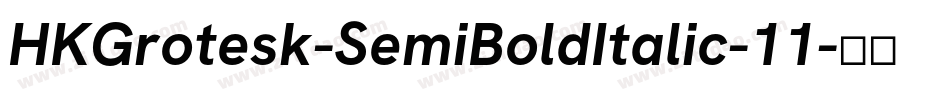 HKGrotesk-SemiBoldItalic-11字体转换