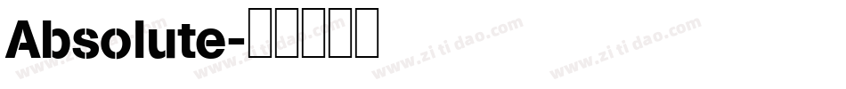 Absolute字体转换