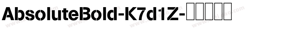 AbsoluteBold-K7d1Z字体转换