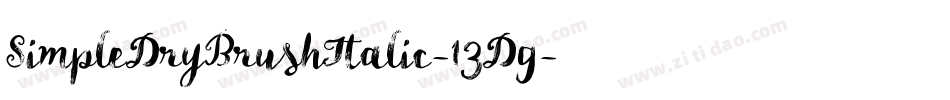 SimpleDryBrushItalic-13Dg字体转换