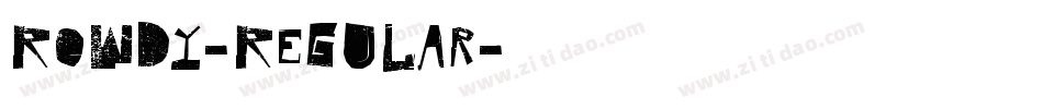 Rowdy-Regular字体转换
