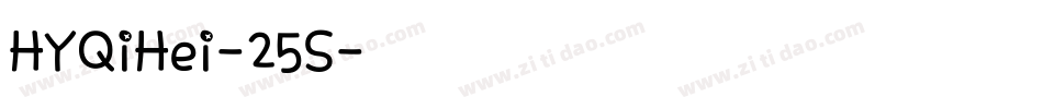 HYQiHei-25S字体转换