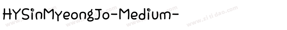 HYSinMyeongJo-Medium字体转换