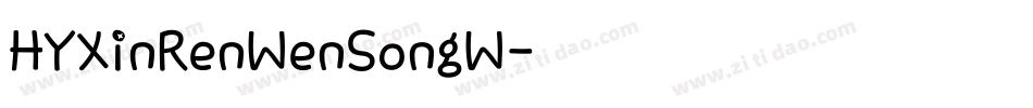HYXinRenWenSongW字体转换