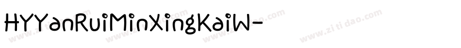 HYYanRuiMinXingKaiW字体转换