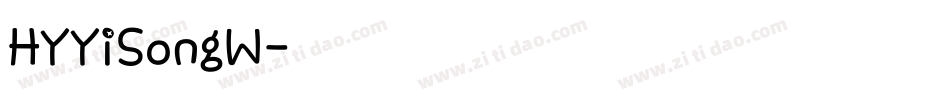 HYYiSongW字体转换