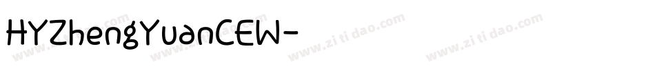 HYZhengYuanCEW字体转换