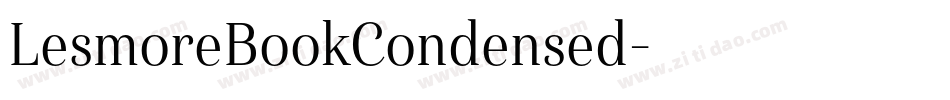 LesmoreBookCondensed字体转换
