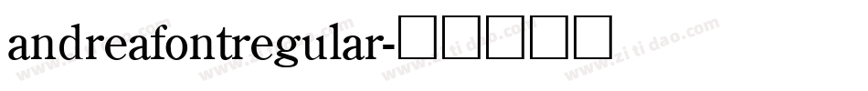andreafontregular字体转换