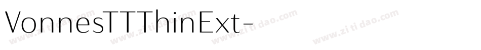 VonnesTTThinExt字体转换