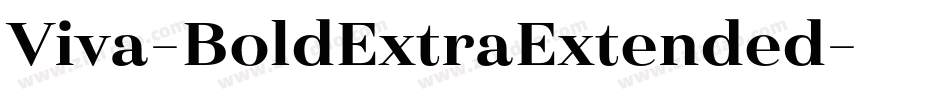 Viva-BoldExtraExtended字体转换