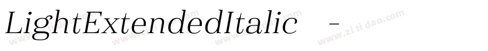 LightExtendedItalic转换器字体转换