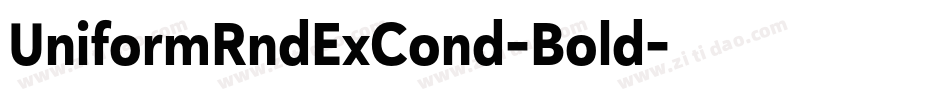 UniformRndExCond-Bold字体转换