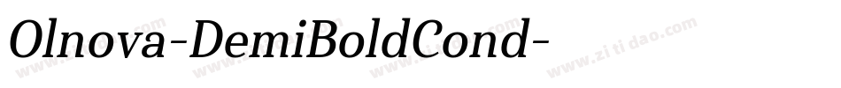 Olnova-DemiBoldCond字体转换
