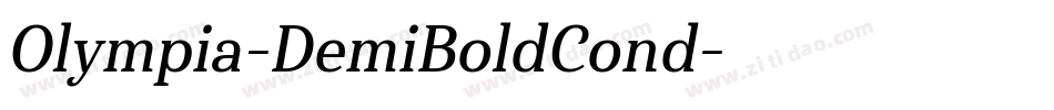 Olympia-DemiBoldCond字体转换