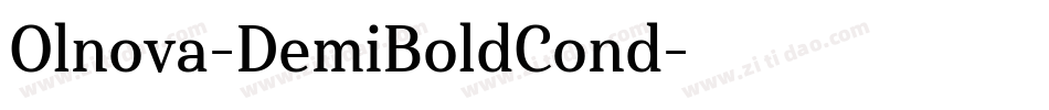 Olnova-DemiBoldCond字体转换