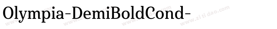 Olympia-DemiBoldCond字体转换