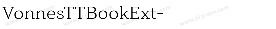 VonnesTTBookExt字体转换