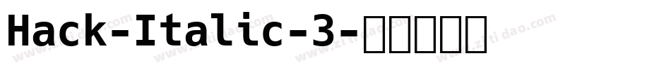 Hack-Italic-3字体转换
