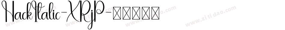 HackItalic-XRjP字体转换