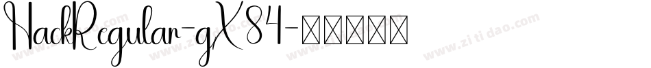 HackRegular-gX84字体转换
